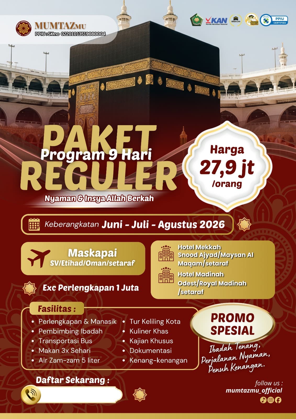 PAKET REGULER 9 HARI