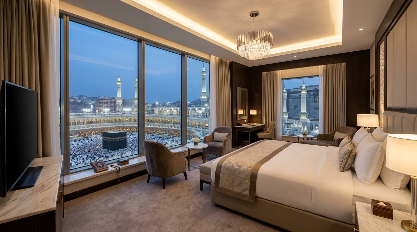 Ilustrasi hotel bintang di sekitar pelataran Masjidil Haram Makkah