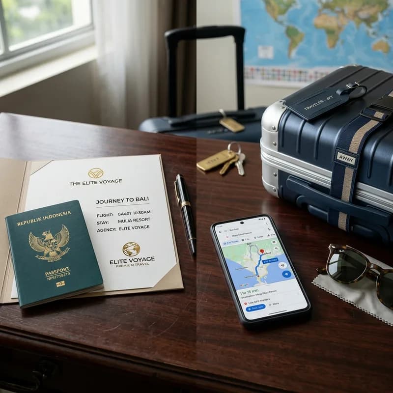 Ilustrasi pilihan antara umroh mandiri dan menggunakan agen travel resmi