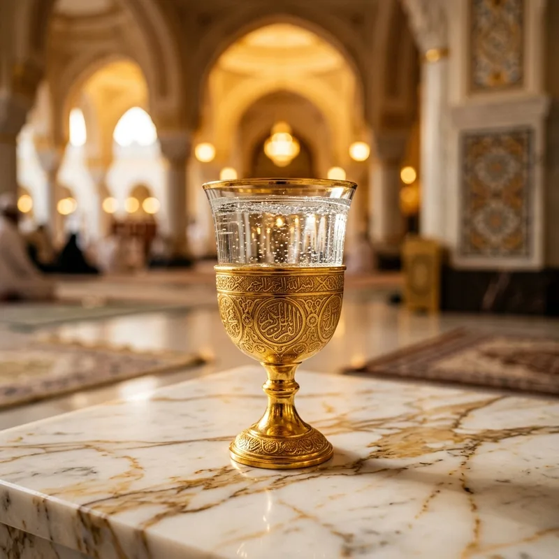 Air Zamzam sebagai ilustrasi sumber air suci di Masjidil Haram
