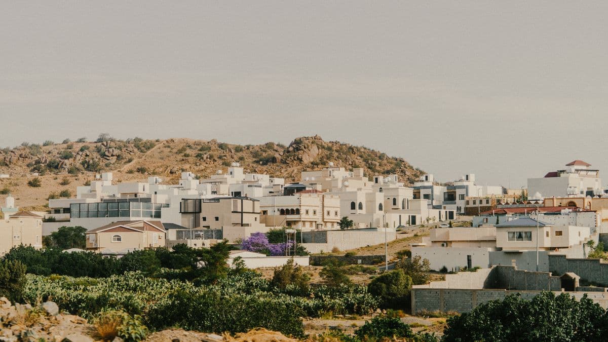 Pemandangan arsitektur pegunungan dan panorama sejuk Kota Taif di Arab Saudi